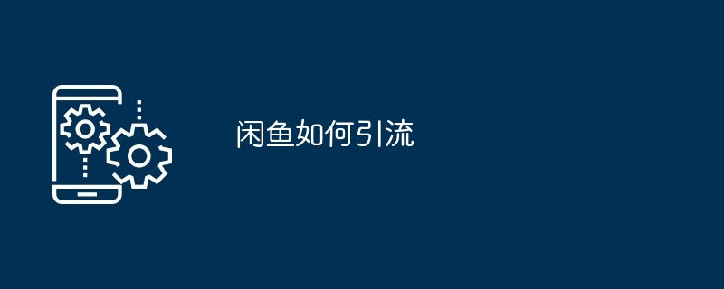 闲鱼如何引流