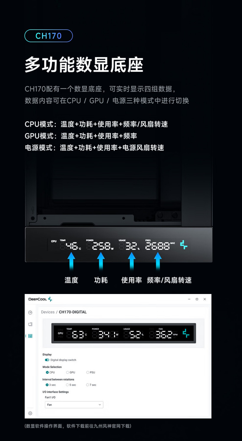九州风神立式 ITX 机箱 CH170 开卖:自带多功能数显底座,369 元起 九州风神立式 ITX 机箱 CH170 开卖:自带多功能数显底座,369 元起