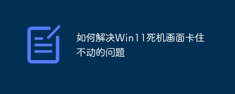 如何解决Win11死机画面卡住不动的问题